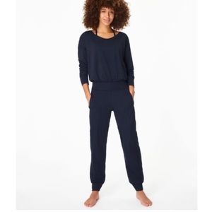 Sweaty Betty London long sleeve jumpsuit Black; Size Large